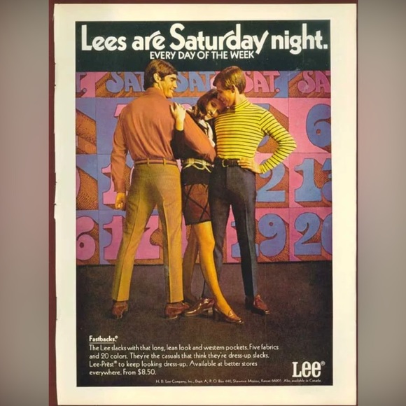 60s Vintage Lee Fastback Slacks - Picture 11 of 11